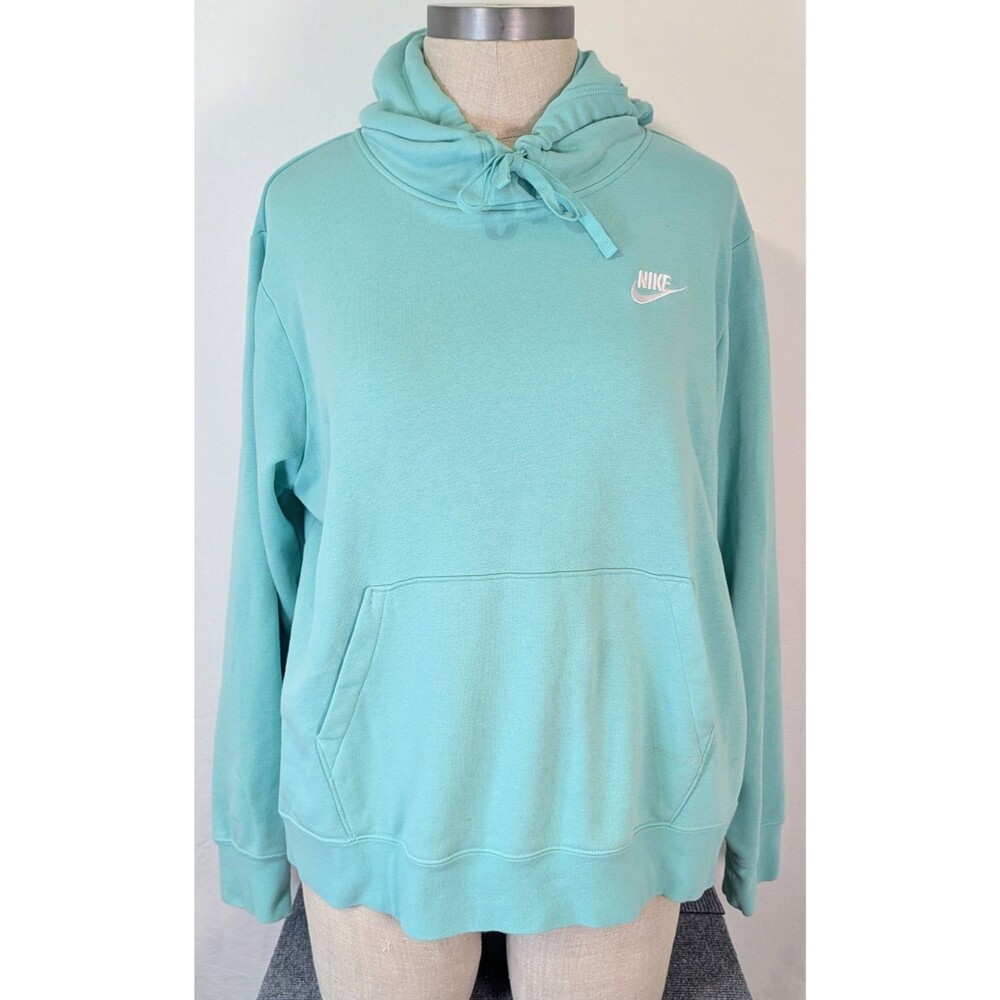 Nike Sportswear Essential Light Turquoise Fleece Hoodie Women's Plus Size 1X